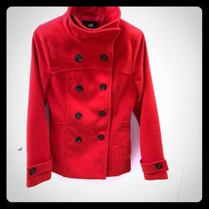 H&M Red Peacoat *Brand New condition*